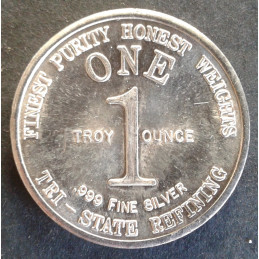 1976 1 Oz Tri State Refining Eagle/Bell Type 1 Reverse