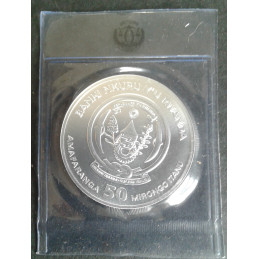 2019 1 Oz Rwanda Wildlife Shoebill Reverse