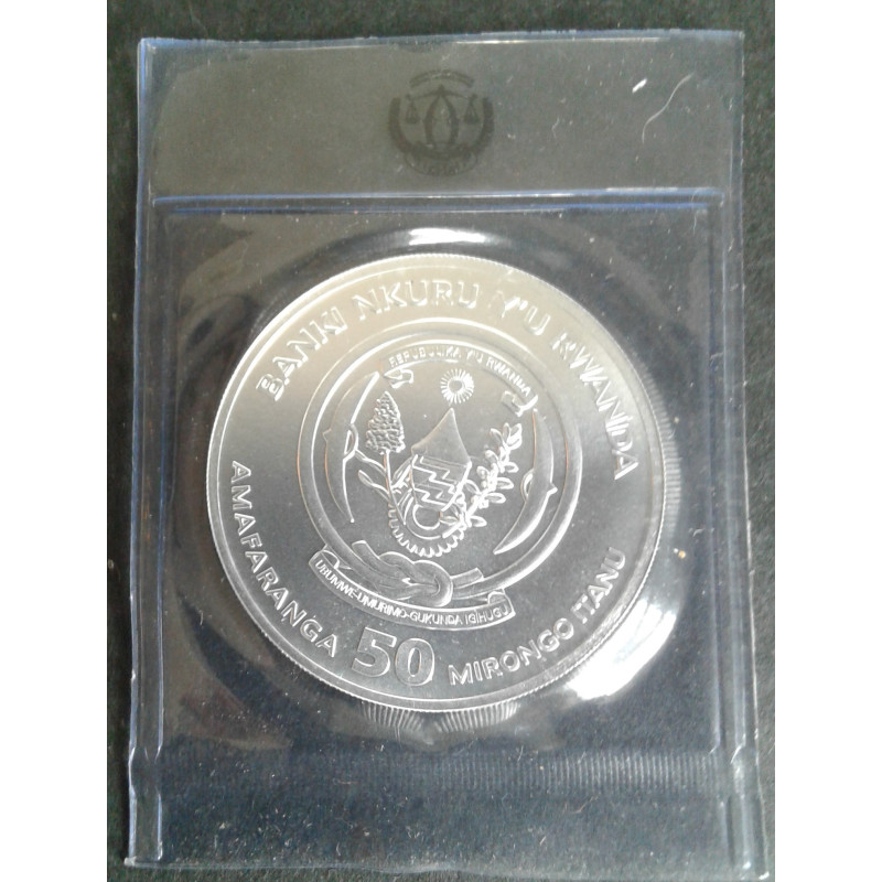 2019 1 Oz Rwanda Wildlife Shoebill Reverse