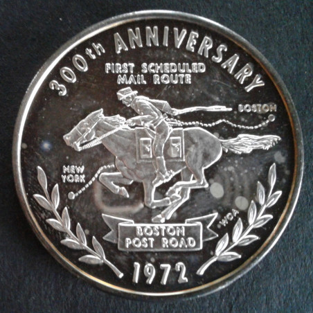 1972 1 Oz USPS Boston Post Road Obverse