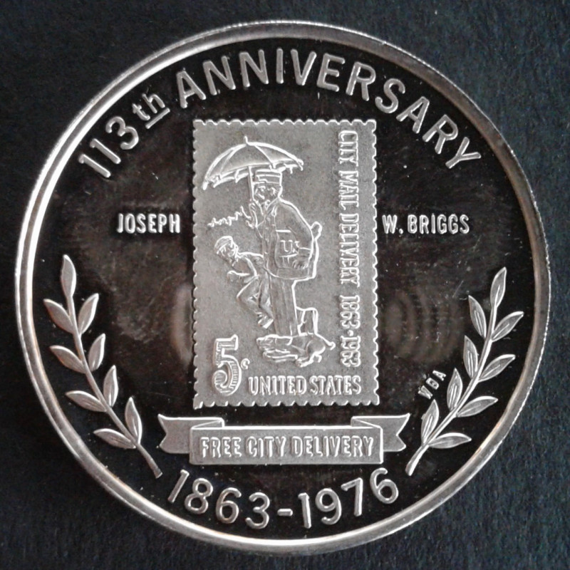 1976 1 Oz USPS City Mail Delivery Obverse