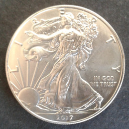 2017 1 Oz American Silver Eagle Obverse