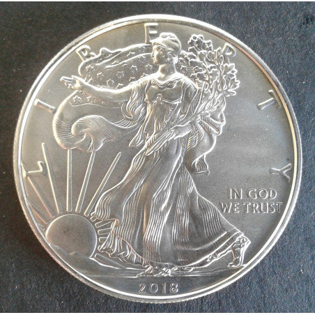 2018 1 Oz American Silver Eagle Obverse