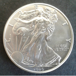 2020 1 Oz American Silver Eagle Obverse