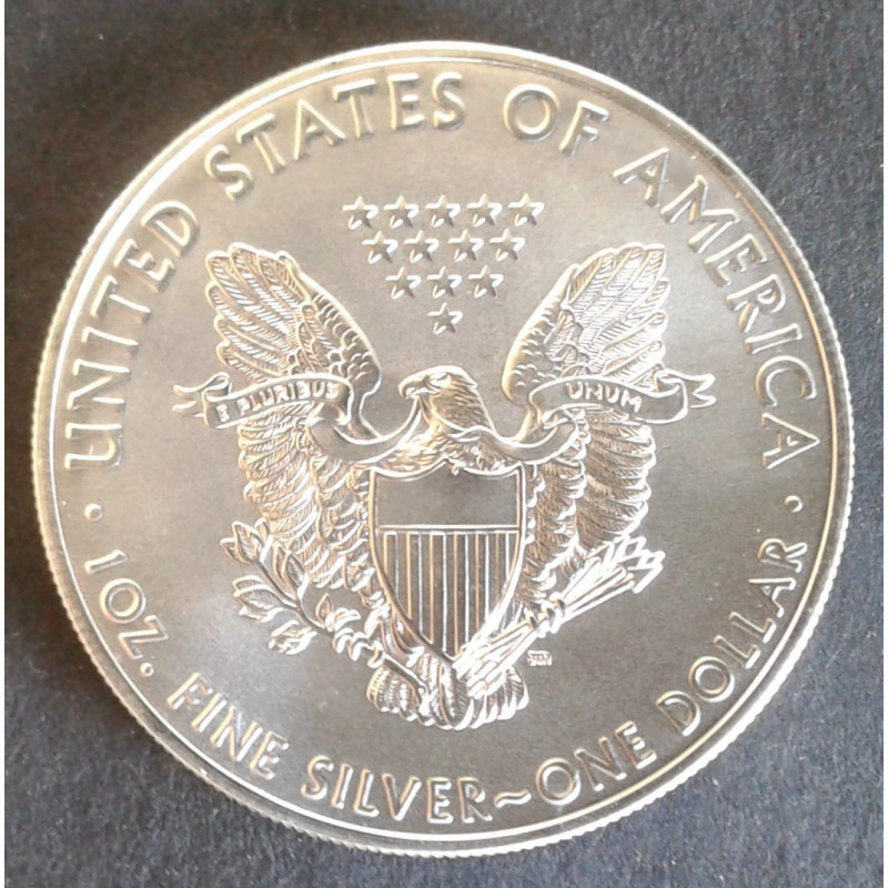 2021 1 Oz American Silver Eagle Type 1 Reverse