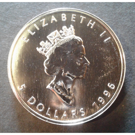 1996 1 Oz Canada Maple Leaf Obverse