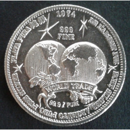 1974 1 Oz The International World Trade Obverse
