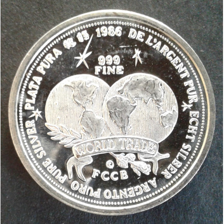 1986 1 Oz FCCB World Trade Obverse
