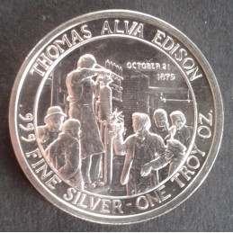 1979 1 Oz Thomas Edison Reverse