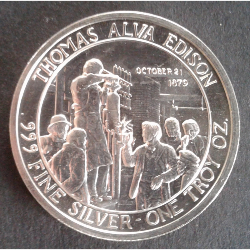 1979 1 Oz Thomas Edison Reverse