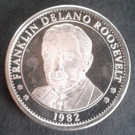 1982 1 Oz Franklin Roosevelt Obverse