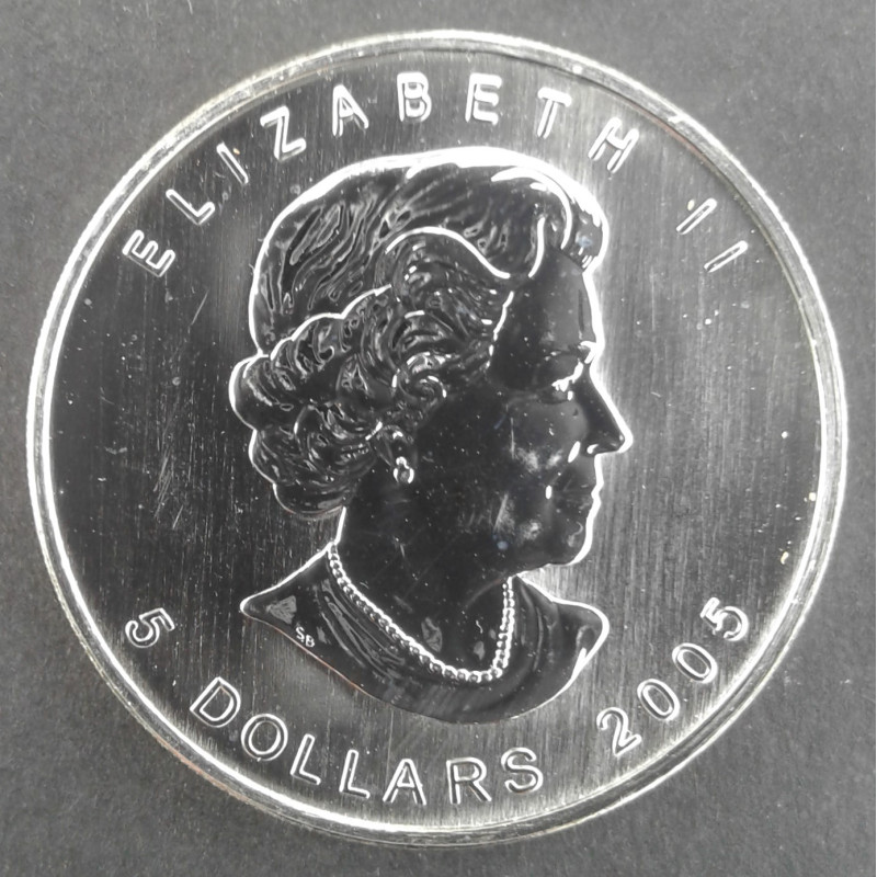 2005 1 Oz Canada Maple Leaf Obverse