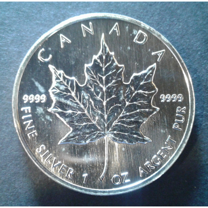 2001 1 Oz Canada Maple Leaf Reverse