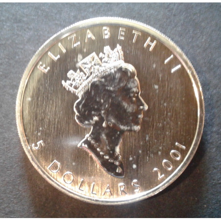 2001 1 Oz Canada Maple Leaf Obverse