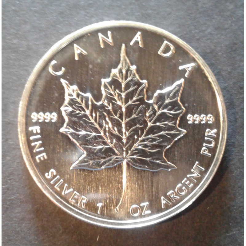 2002 1 Oz Canada Maple Leaf Reverse