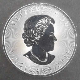 2018 1 Oz Canada Maple Leaf Obverse