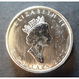 2002 1 Oz Canada Maple Leaf Obverse