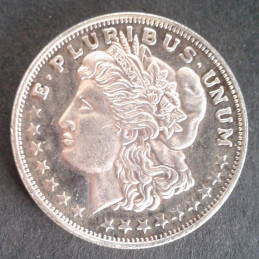 1985 1 Oz Coin Castle Morgan Long Lewis Ford Obverse