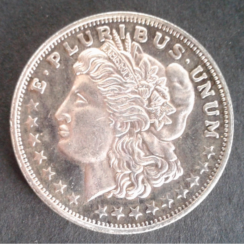 1985 1 Oz Coin Castle Morgan Long Lewis Ford Obverse