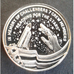 1986 1 Oz Challenger Tragedy Obverse