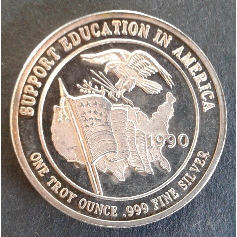 1990 1 Oz Education in America Reverse