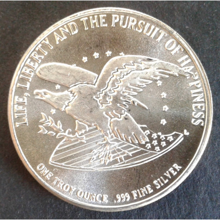 1991 1 Oz Liberty Mint Bill of Rights Reverse
