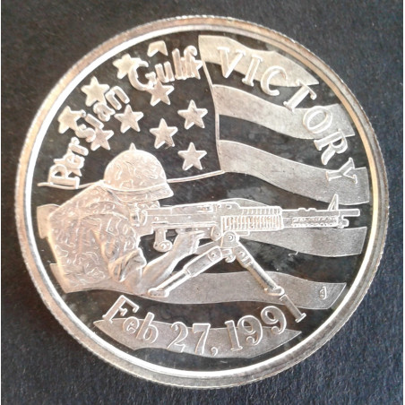 1991 1 Oz Persian Gulf Victory Sniper Obverse