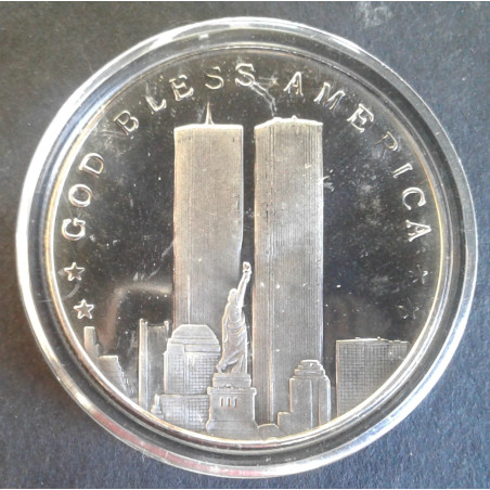 2001 1 Oz Highland Mint 9/11 Twin Towers Obverse