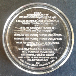 2001 1 Oz Highland Mint 9/11 Tribute in Light Reverse