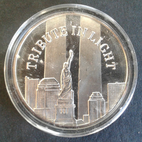 2001 1 Oz Highland Mint 9/11 Tribute in Light Obverse