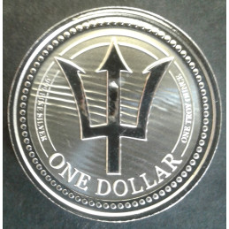 2020 1 Oz Barbados Trident Obverse