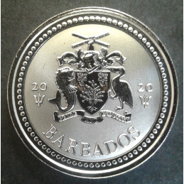 2020 1 Oz Barbados Trident Reverse