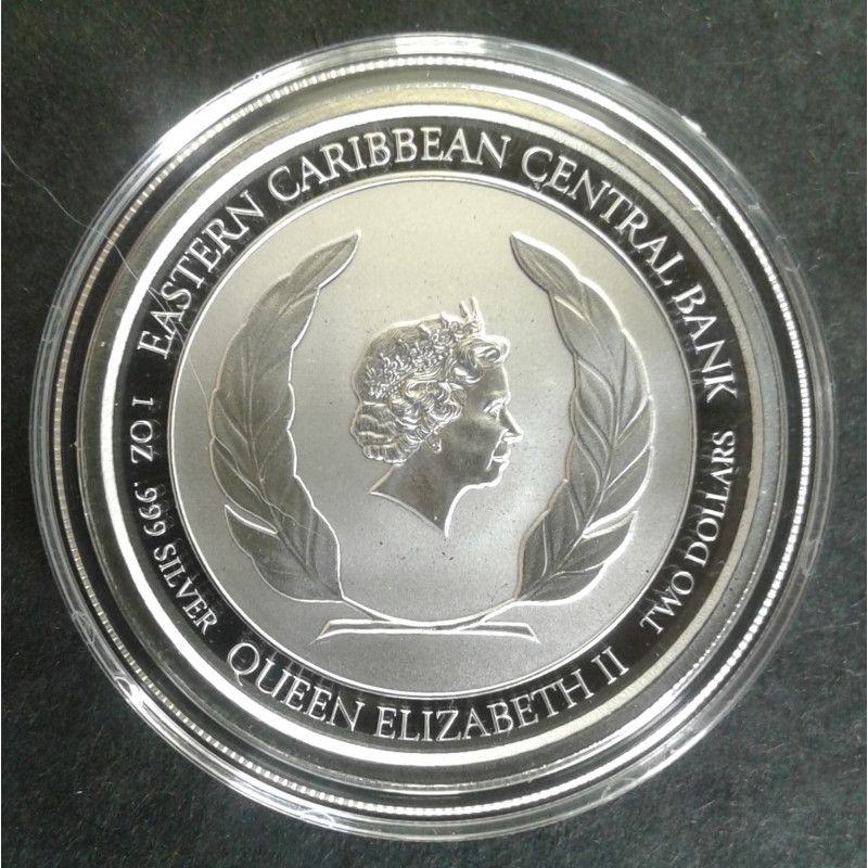 2019 1 Oz St. Lucia Flamingo Reverse