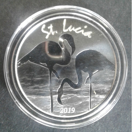2019 1 Oz St. Lucia Flamingo Obverse
