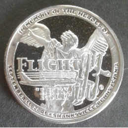 2001 1 Oz 9/11 Flight 93 Obverse