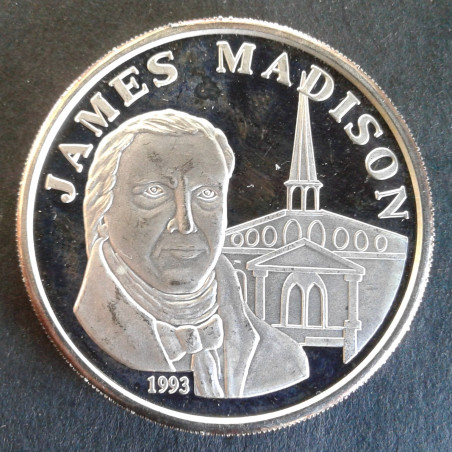 1993 1 Oz James Madison Bill of Rights Obverse