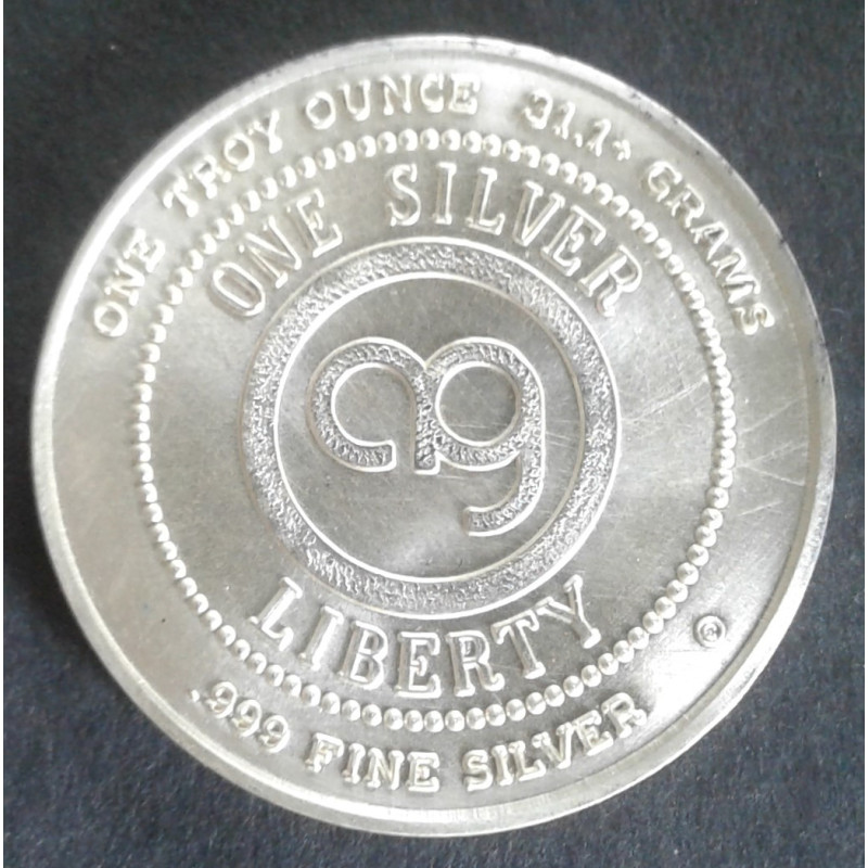 1973 1 Oz One Silver Liberty Reverse