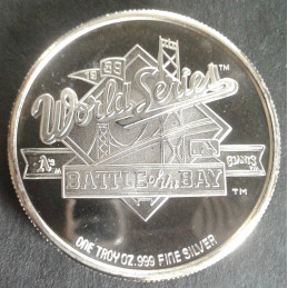 1989 1 Oz Giants National League Champions Obverse