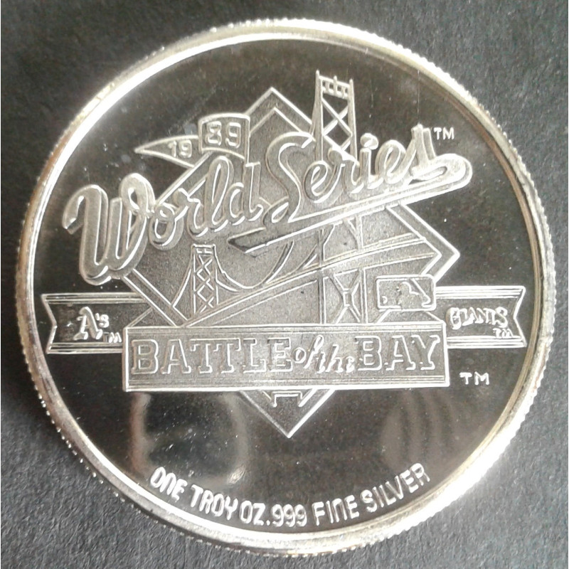 1989 1 Oz Giants National League Champions Obverse