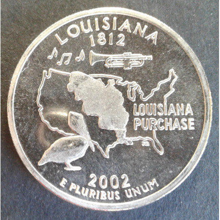 2002 1 Oz Louisiana State Quarter Replica Reverse