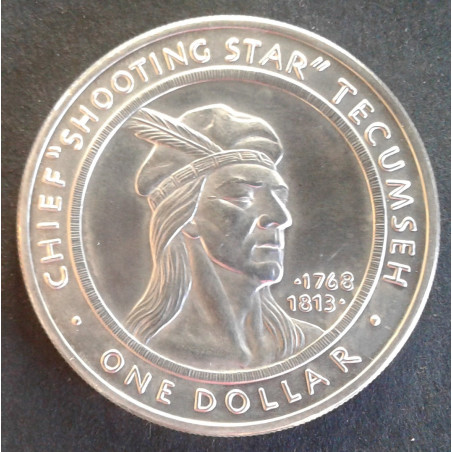 2002 1 Oz Tecumseh Shawnee Tribe Obverse