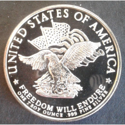 1 Oz  Army Freedom Will Endure Obverse