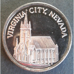 1 Oz  Comstock Lode Virginia City Nevada Obverse