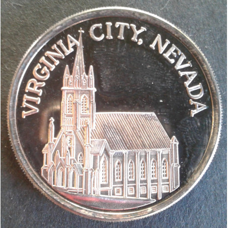 1 Oz  Comstock Lode Virginia City Nevada Obverse