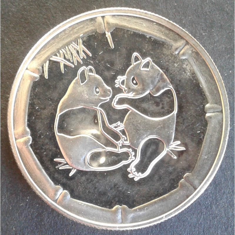 1 Oz  Panda Pair and Wolf Obverse