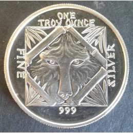 1 Oz  Panda Pair and Wolf Reverse