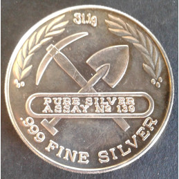 1 Oz Nevada Coin Mart Prospector Assay 139 Reverse
