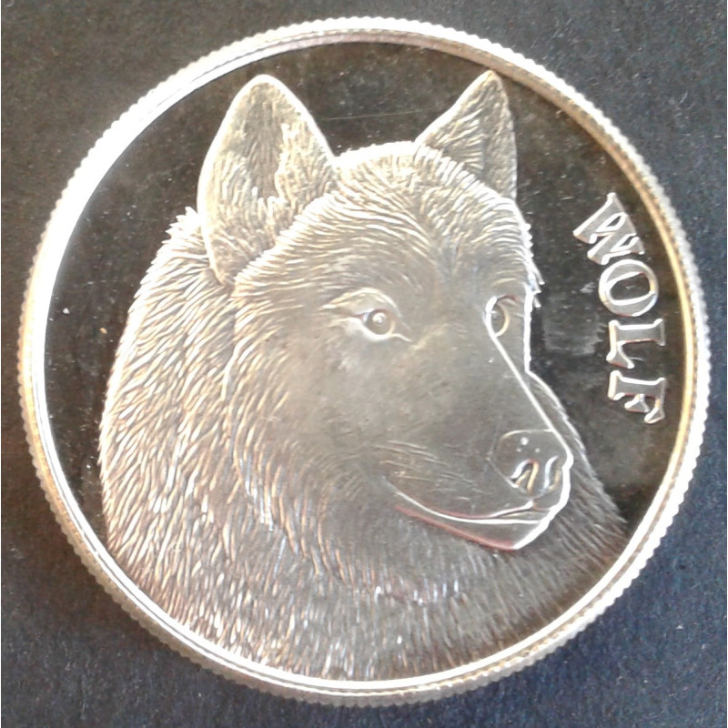 1 Oz SilverTowne Wolf Obverse