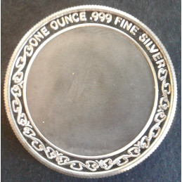 1 Oz SilverTowne Wolf Reverse