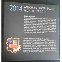 2014 1 Oz Andorra Eagle High Relief 2